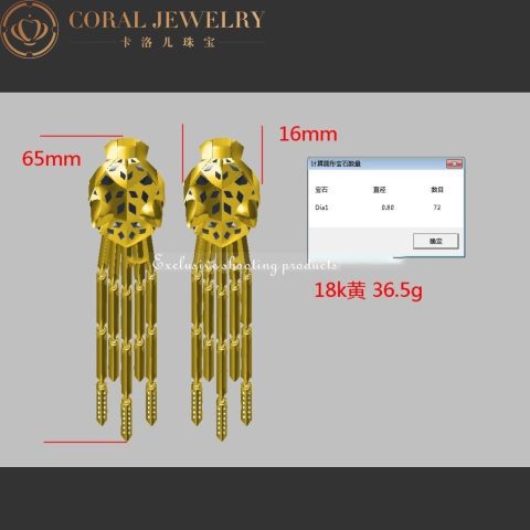 Cartier Panthère de N8503700 Cartier Earrings Yellow Gold Enamel Diamond 2