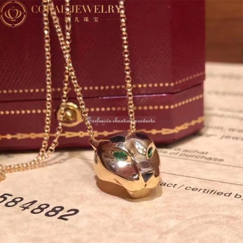 Cartier Panthère de B7224756 Cartier Necklace Rose Gold Tsavorite Onyx 10