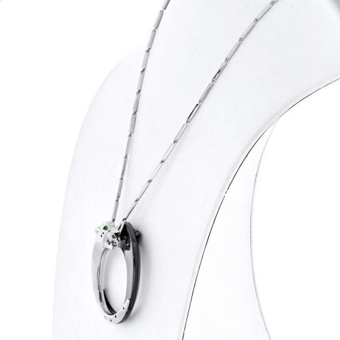 Cartier Panthère de N3028600 Cartier Necklace White Gold Black Ceramic Onyx Emeralds 2