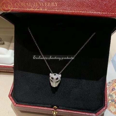 Cartier Panthère de N7424342 Cartier Necklace White Gold Onyx Emeralds Diamonds 12