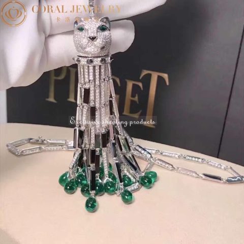 Cartier Panthère de HP700480 Cartier Necklace White Gold Set with Emeralds Onyx and Diamonds 2