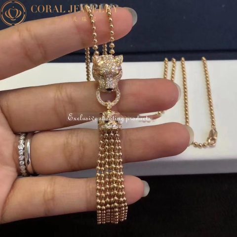 Cartier Panthère de N7424122 Cartier Necklace Yellow Gold Emeralds Onyx 6