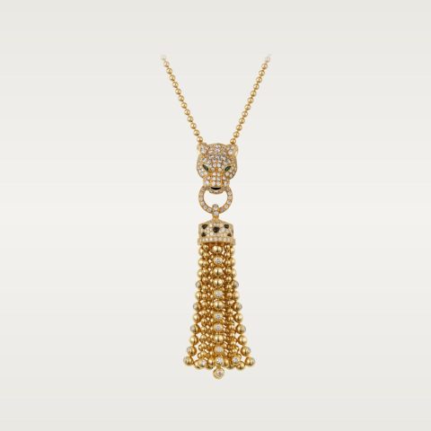 Cartier Panthère de N7424213 Cartier Necklace Yellow Gold Emeralds Onyx 2