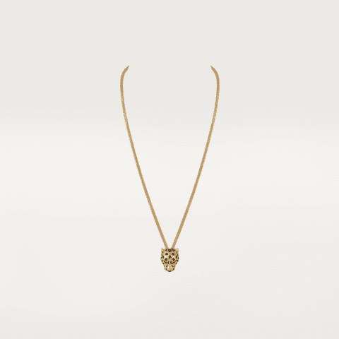 Cartier N7408338 Panthère de Cartier Necklace Yellow Gold Lacquer Diamonds Tsavorite Garnet Onyx 1
