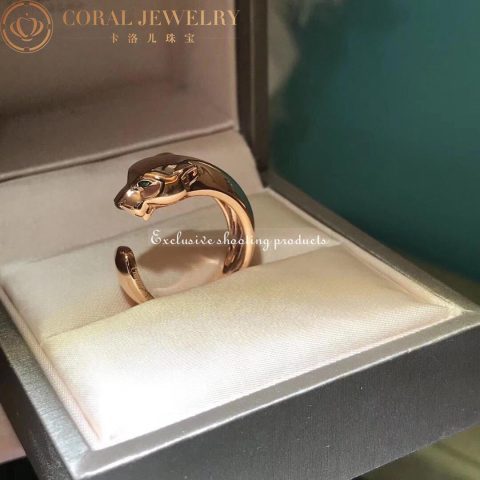 Cartier B4215900 Panthère De Cartier Ring Rose Gold Tsavorite 9
