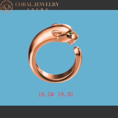 Cartier Panthère De B4099500 Cartier Ring White Gold Tsavorite 3