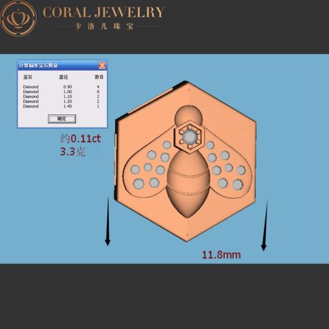 Chaumet 085094 Bee My Love Medallion Rose gold diamonds 3