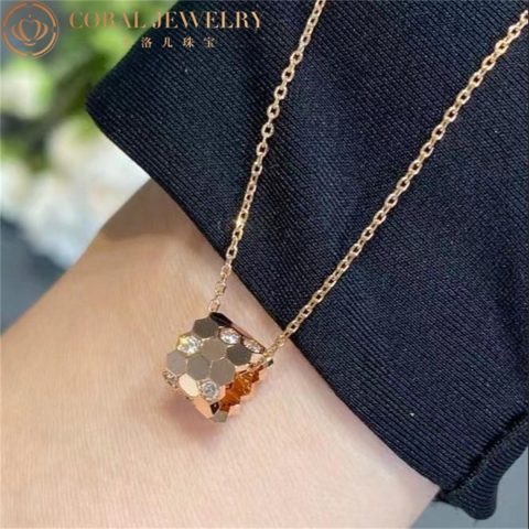 Chaumet 085156 Bee My Love Pendant Rose Gold Diamonds 14