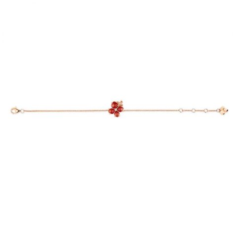 Chaumet Hortensia Aube Rosee 083532 Pink Gold Carnelian Diamond Bracelet 1