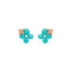 Chaumet 083148 Hortensia Aube Rosee Pink Gold Diamond Turquoise Earrings 1
