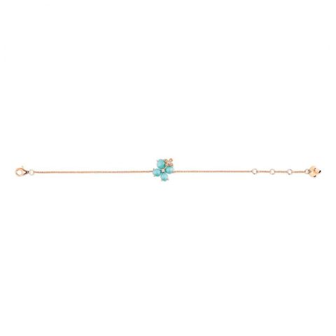 Chaumet Hortensia Eden 083534 Pink Gold Turquoise Diamond Bracelet 1