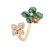 Chaumet Hortensia Pink Gold Diamonds And Malachite Ring 083336 2