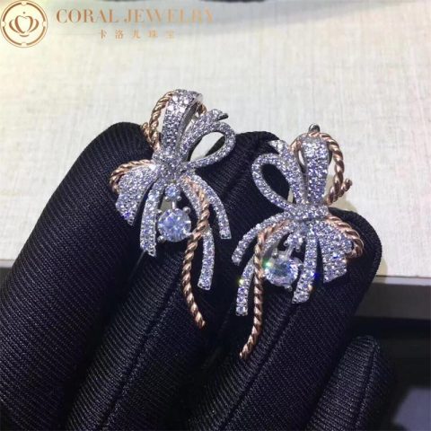 Chaumet Insolence Earrings 082963 White Gold Rose Gold Diamonds 4