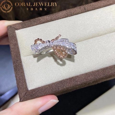 Chaumet Insolence Ring 082939 White Gold Rose Gold Diamonds 11