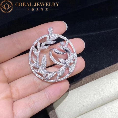 Chaumet 083502 Jardins Laurier Necklace White Gold Diamonds 9