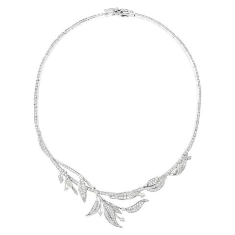 Chaumet 083504 Jardins Laurier Necklace White Gold Diamonds 2