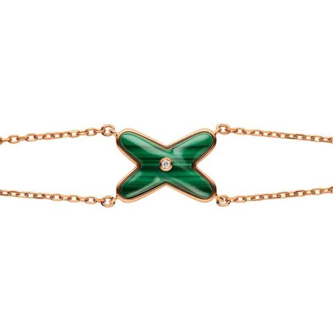Chaumet 083974 Jeux De Liens Bracelet Rose Gold Malachite Diamond 2