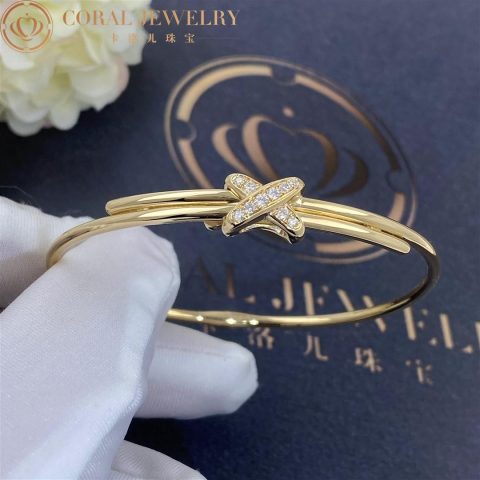 Chaumet 082180-yg Jeux De Liens Bracelet Yellow Gold Diamonds 5