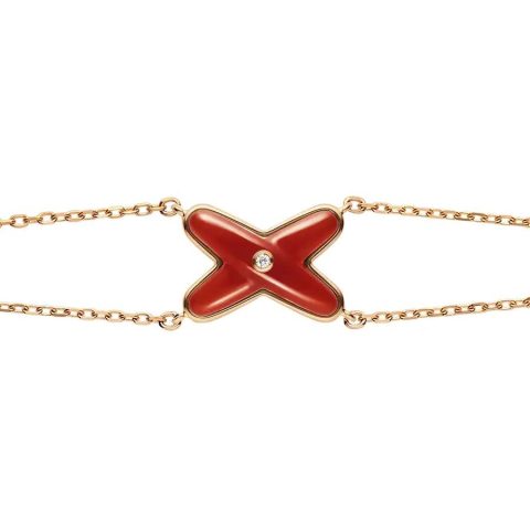 Chaumet 085123 Jeux De Liens Carnelian Bracelet Rose Gold Carnelian Diamond 1
