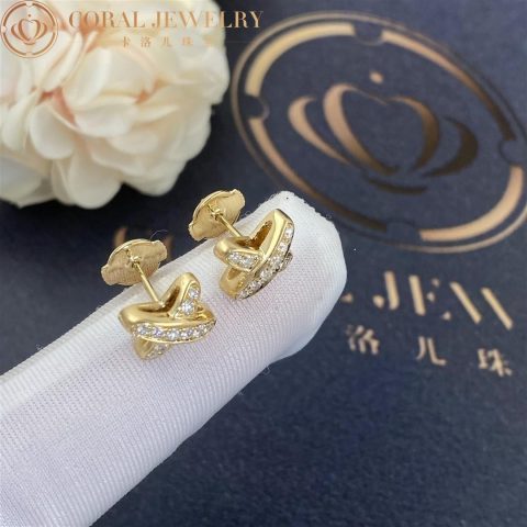 Chaumet Jeux De Liens 080047 Earring Yellow Gold Diamonds 5