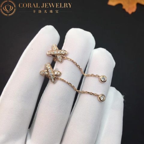 Chaumet Jeux de Liens 080048 Earrings Rose Gold Diamonds 5