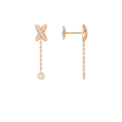 Chaumet Jeux de Liens 080048 Earrings Rose Gold Diamonds 1