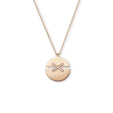 Chaumet Jeux De Liens 084493 Harmony Rose Gold Medium Model Pendant Rose Gold Diamonds 1