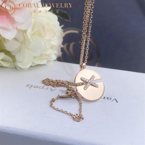 Chaumet Jeux De Liens 084493 Harmony Rose Gold Medium Model Pendant Rose Gold Diamonds 10