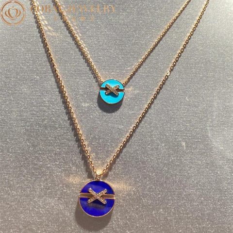 Chaumet 084956 Jeux De Liens Harmony Small Model Pendant Rose Gold Turquoise 4