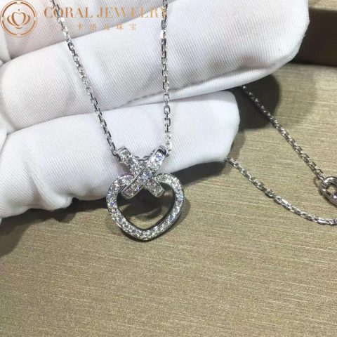 Chaumet Jeux De Liens 30979 Heart Necklace in white gold and diamonds 7