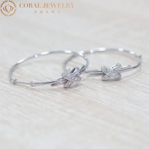 Chaumet 354316 Jeux De Liens Hoop Earrings Yellow Gold and Diamond 5