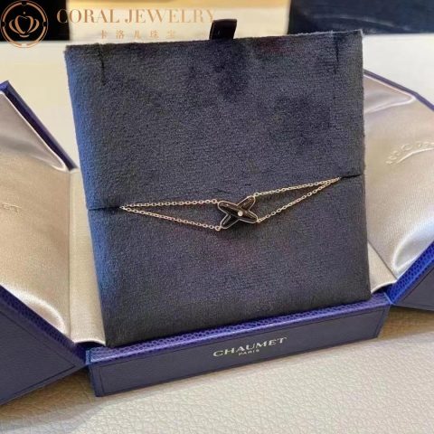 Chaumet Jeux De Liens Onyx 085122 Bracelet Rose Gold Onyx Diamond 3