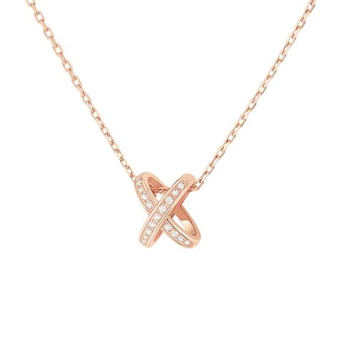 Chaumet Jeux De Liens Pendant 082216 Rose Gold Diamonds 1