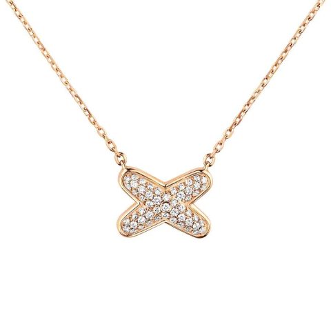 Chaumet Jeux De Liens Pendant 083221 Rose Gold Diamonds 2