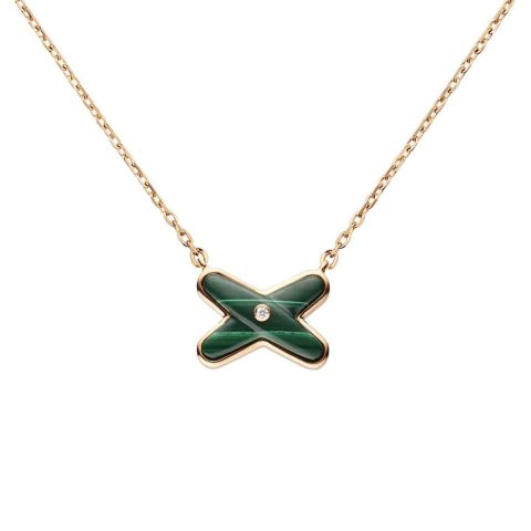 Chaumet Jeux De Liens Pendant 083969 Rose Gold Malachite Diamond 2