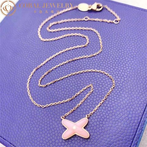 Chaumet Jeux De Liens Pendant 082996 Rose gold pink opal diamond 10
