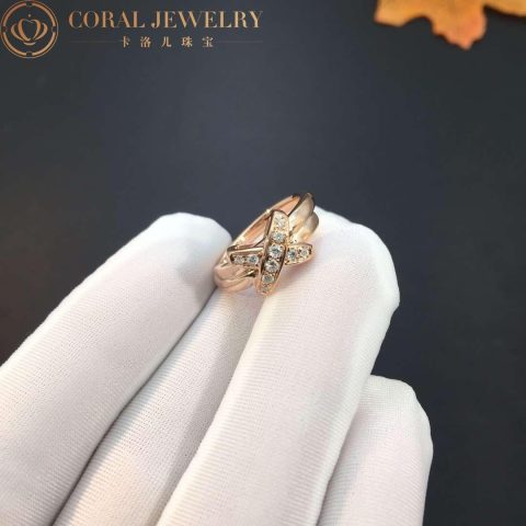 Chaumet Jeux De Liens Ring 081239 Rose Gold Diamonds 5