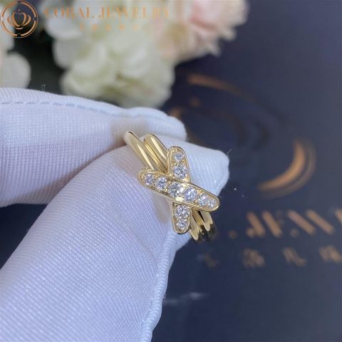 Chaumet Jeux De Liens Ring 081239-Yg Yellow Gold Diamonds 7