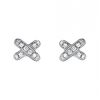 Chaumet Earrings 080048 Jeux de Liens White Gold Diamond Stud 1