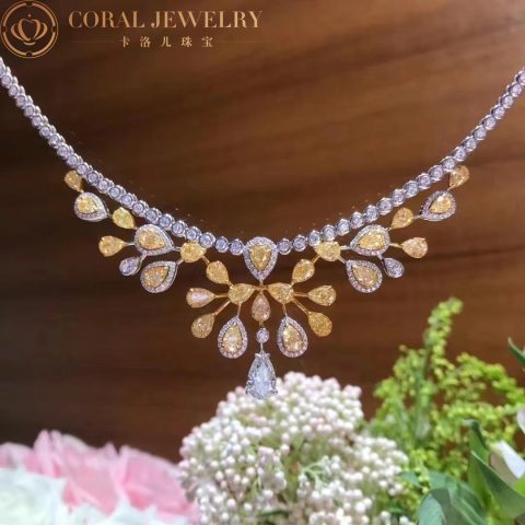 Chaumet 083103-1 Joséphine Aigrette Impériale Necklace White Gold,Yellow Diamonds 15