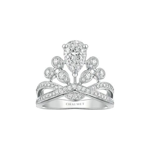Chaumet Joséphine Aigrette Impériale Ring J3RQ00 Platinum Diamonds 1