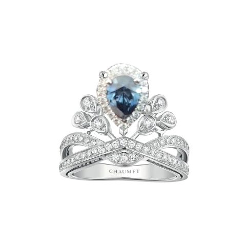 Chaumet Joséphine Aigrette Impériale Ring Platinum Sapphire1