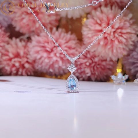 Chaumet Josephine Aigrette 083315 white gold aquamarine and diamond pendant 112