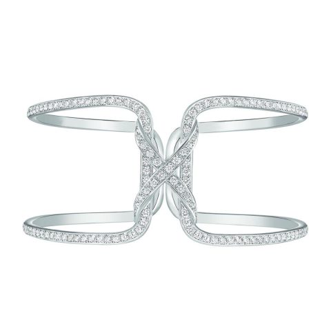 Chaumet 082221 Liens Openworked Bracelet White Gold Diamonds 1