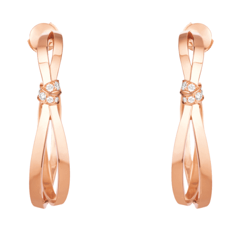 Chaumet 083398 Liens Séduction Hoop Earrings Rose Gold Diamond 1