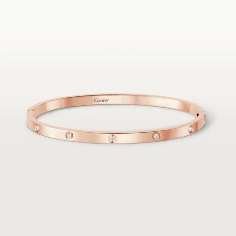 Cartier Love B6047917 Bracelet Small Model 10 Diamonds Rose Gold 1