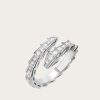 Bulgari Serpenti 354711 Viper 18 kt white gold ring set with pavé diamonds 2 Bulgari Serpenti 354711 Viper 18 kt white gold ring set with pavé diamonds 1