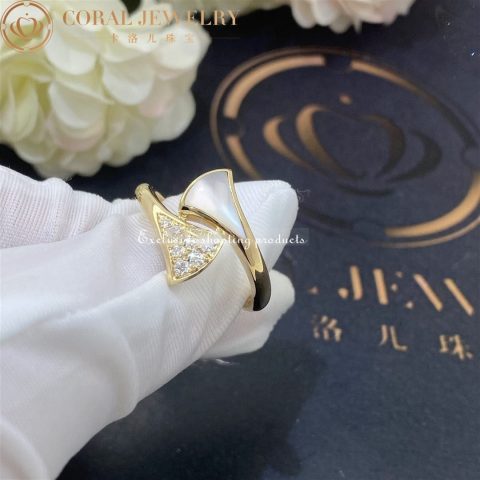 Bulgari Divas’ Dream 353800 ring in Yellow gold mother of pearl and diamonds 6
