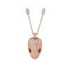 Bulgari Serpenti 352725 necklace in 18 kt rose gold set with rubellite eyes and with pavé diamonds 1