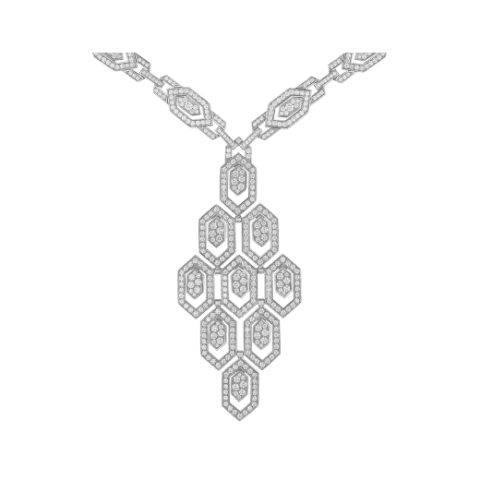 Bulgari Serpenti 353843 Necklace in 18 kt white gold and pavé diamonds 5
